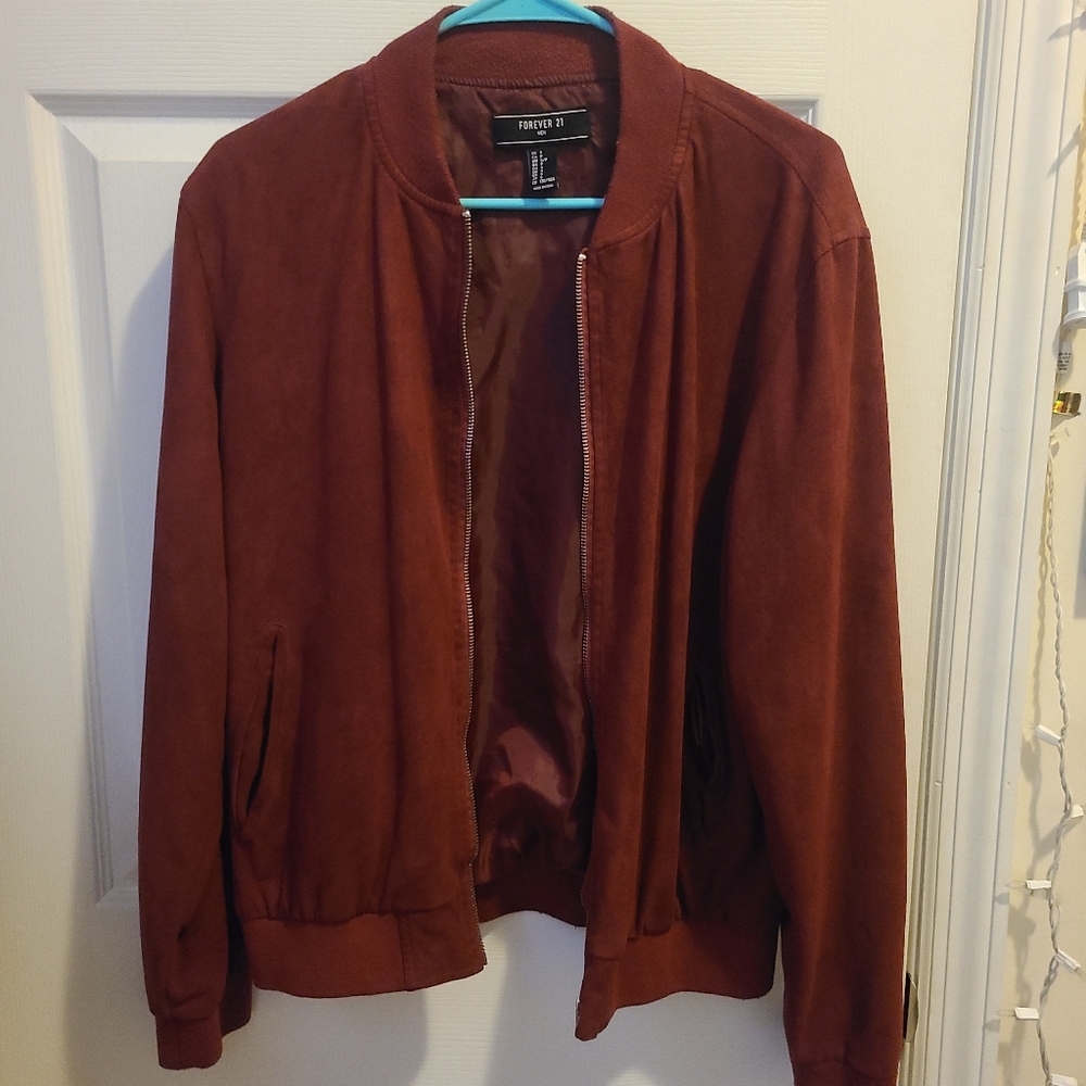 Maroon suede jacket